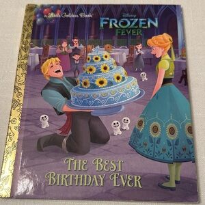 Disney Frozen Birthday Little Golden Book - Hardcover 2016 - Excellent Condition